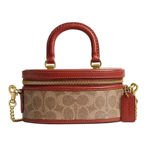 COACH Trail 17 Leather and Synthetic Crossbody Bag with Signature Zipper Closure for Women