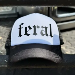 Feral Hat - Simple Design with "feral" Text, Additional Information Not Provided