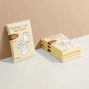 30 pcs / 60 pcs Disposable Toilet Seat Covers,  Wood Paddle Material, Flushable & Disappearing, Ideal for Diaper Training, Travel, Camping,Christmas party