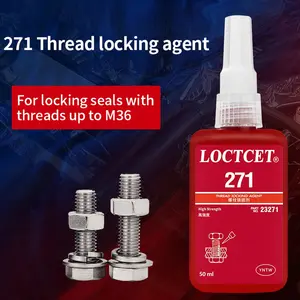 1pc/2pc/3pcs (1.69oz) 271 Thread Locker, Anaerobic Adhesive,  Low Medium High Strength, High Temperature Resistant, Oil Stain Resistant, Anti-slip, Anti-rust And Multifunctional Screw Glue for factory&workshops&packers&contractors