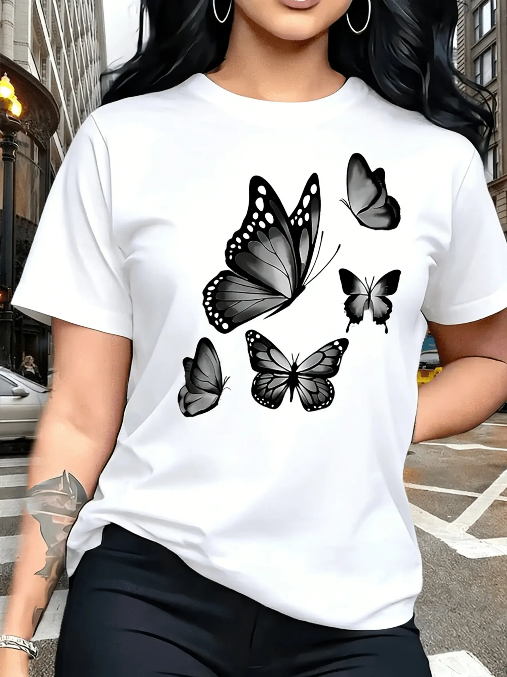 Women's Classic Crew Neck Tee with Soft Breathable Cotton Fabric Short Sleeve Casual Top for Summer Daily Outfit Streetwear Style and Weekend Lounge,Striped,Cap,shirts,Layered,Crop,Cardigan,wizard,ghost,book sweatshirt,Athletic,Co,Distressed,custom,t,baby