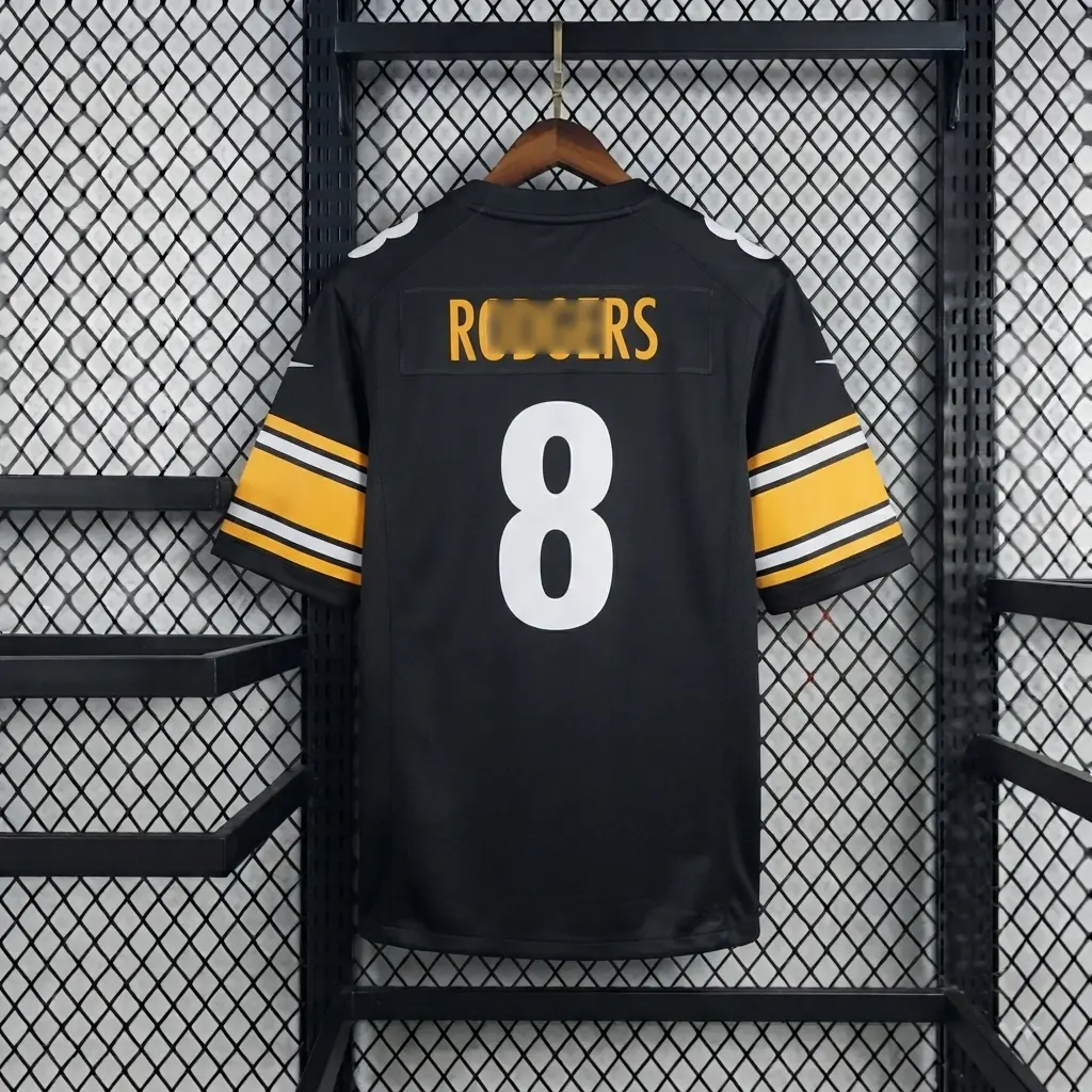 Men's 8##  Black Game Jersey, Football Jersey, Vintage Game Day Vibe