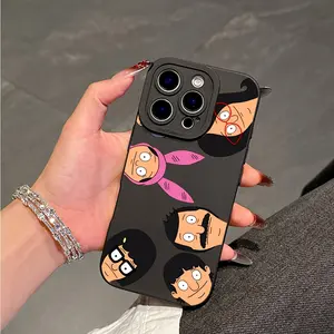 B-BobS B-Burgers Cartoon Phone Case Compatible with iPhone 17/16/15/14/13/12/11/Pro/ProMax/Plus/17Air/Xsmax/16E, for Samsung S25/S24/S23/S22, Featuring a Soft TPU Back, nti-Fall, Ultra-Thin Design, Daily Use, Uv Printed, Special Gift for Christmas