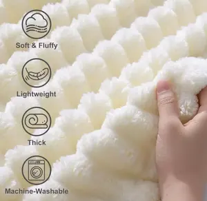 【Only 1 Gift Per Customer】【Random Color】Cozy Grey Queen Blanket Lightweight Fuzzy Throw for Bed Warm Plush Machine Washable All Season Bedding Solid Texture