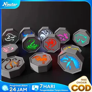 【Twelve Zodiac Night Glow Spell Charms】 - A collectible piece, a 21st-century anime nostalgic collectible, a magical decoration for bedroom shrines and role-playing game gatherings. These charms will protect you