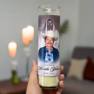 Día de Muertos Candle Altar Decor Waterproof Personalized Tribute Memorial Wax Artwork for Loved Ones En Memoria De…