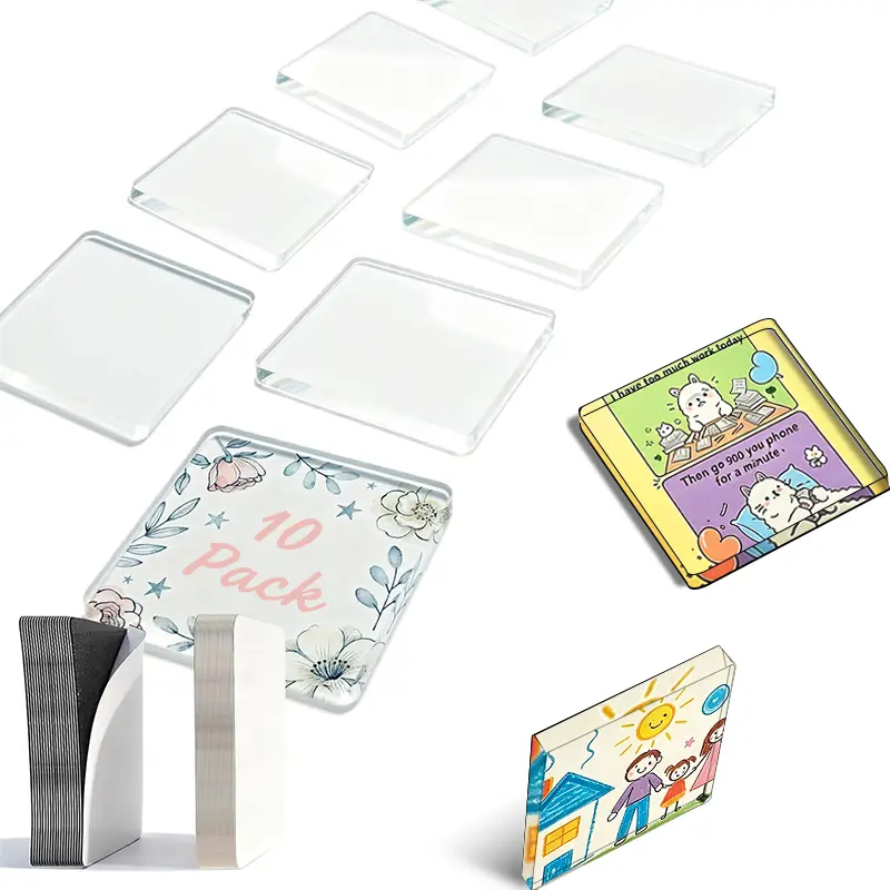 Upgraded Clear Acrylic Fridge Magnets, Halloween DIY Fridge Magnets for Spooky Season,  Frames for Crafts, Kitchen, Classroom, Party & Office