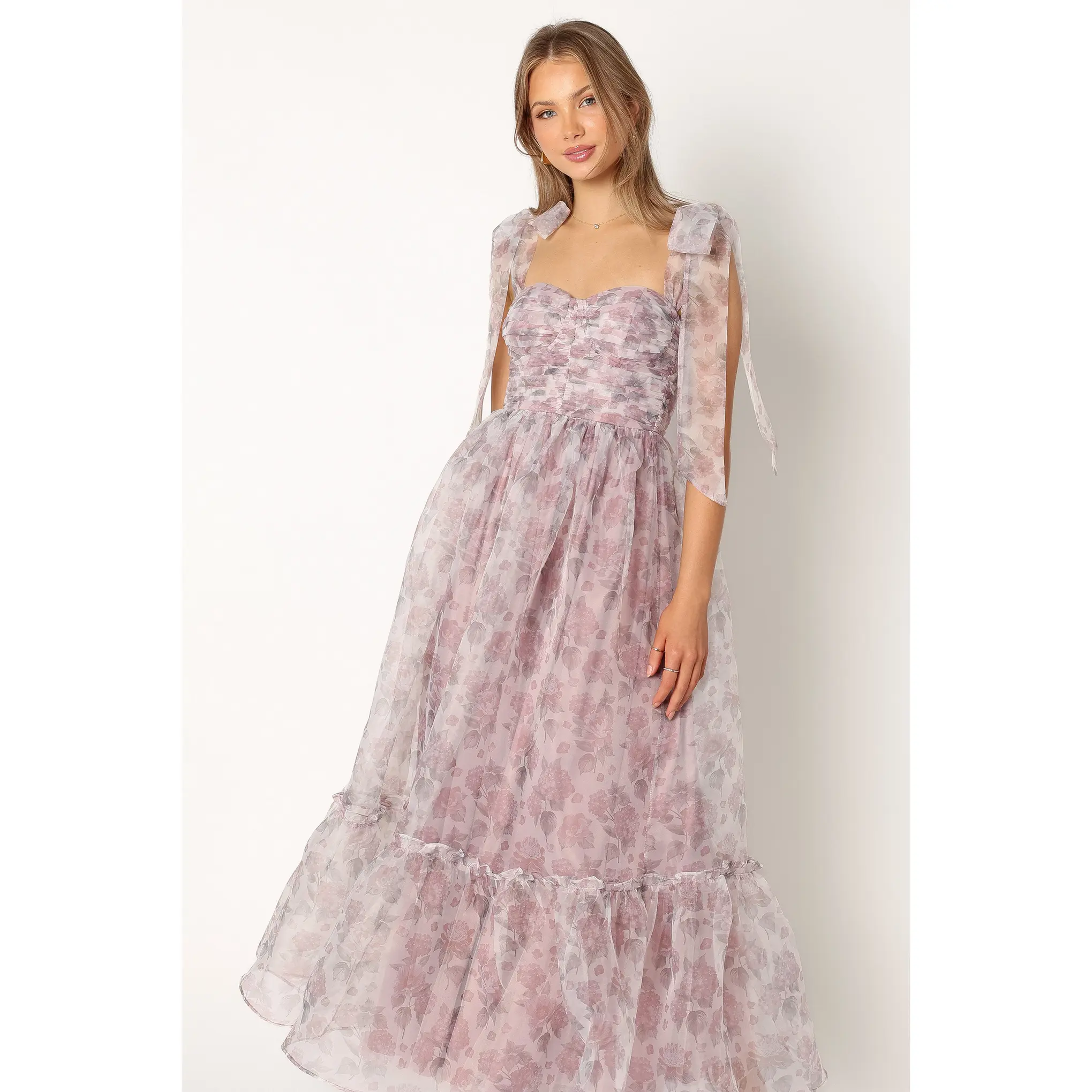 Floret Midi Dress - Dark Purple