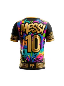 New Hot Selling MESSI Celebration Commemorative Edition Sports Football Special T-shirt Daily Outdoor Breathable and Comfortable