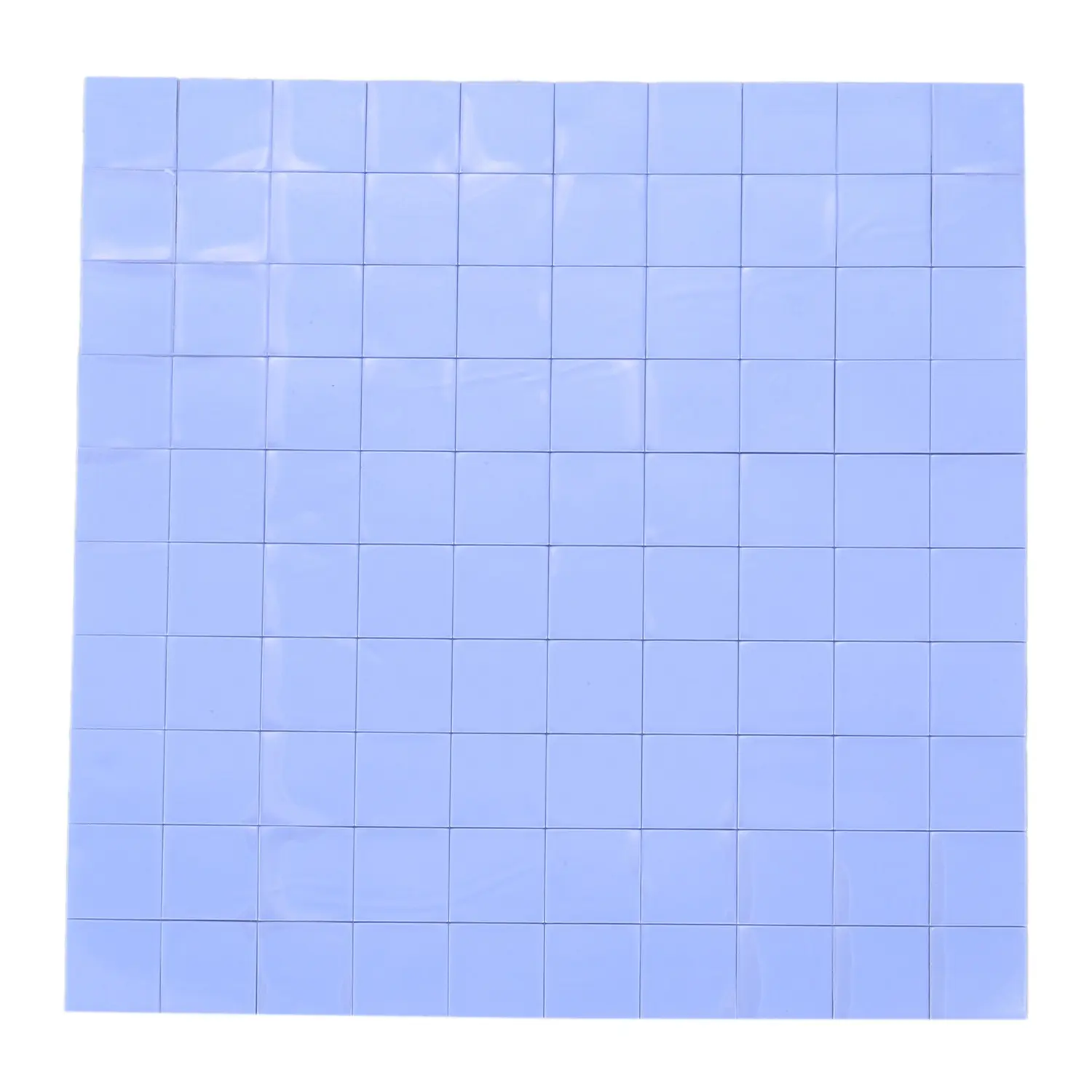 100x Compact Silicone Thermal Pad - 10x10x1mm Sticky, Good Conduction Heat Insulation Heat Sink Accessory for IC, LED Components (Blue), Sticky Effect, Heat Conduction