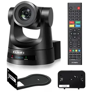 FoMaKo PTZ  HDMI 20x Optical Zoom 3G-SDI IP Live  , True to Life Colors, PoE Supports, HDMI PTZ  for Church streaming Services Worship Education vMix OBS Wirecast (FMK20SDI Black)