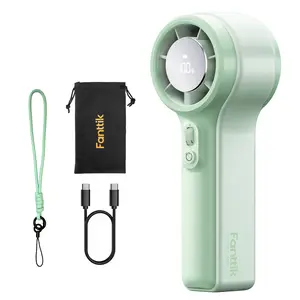 【DealsForYouDays】Fanttik GoFlow11 Apex Wireless Household Portable Handheld Fan, 30H Max Cooling, 2x2600mAh Batteries, 100-Speed Settings, LED Display with Flashlight, Mirror Function, Travel, Outdoor Use #SummerWins