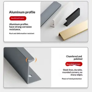 Invisible Pull Handle for Cabinets, Drawer Finger Loop Pull Handle, Aluminum Alloy One-Style Concealed Pull Handle