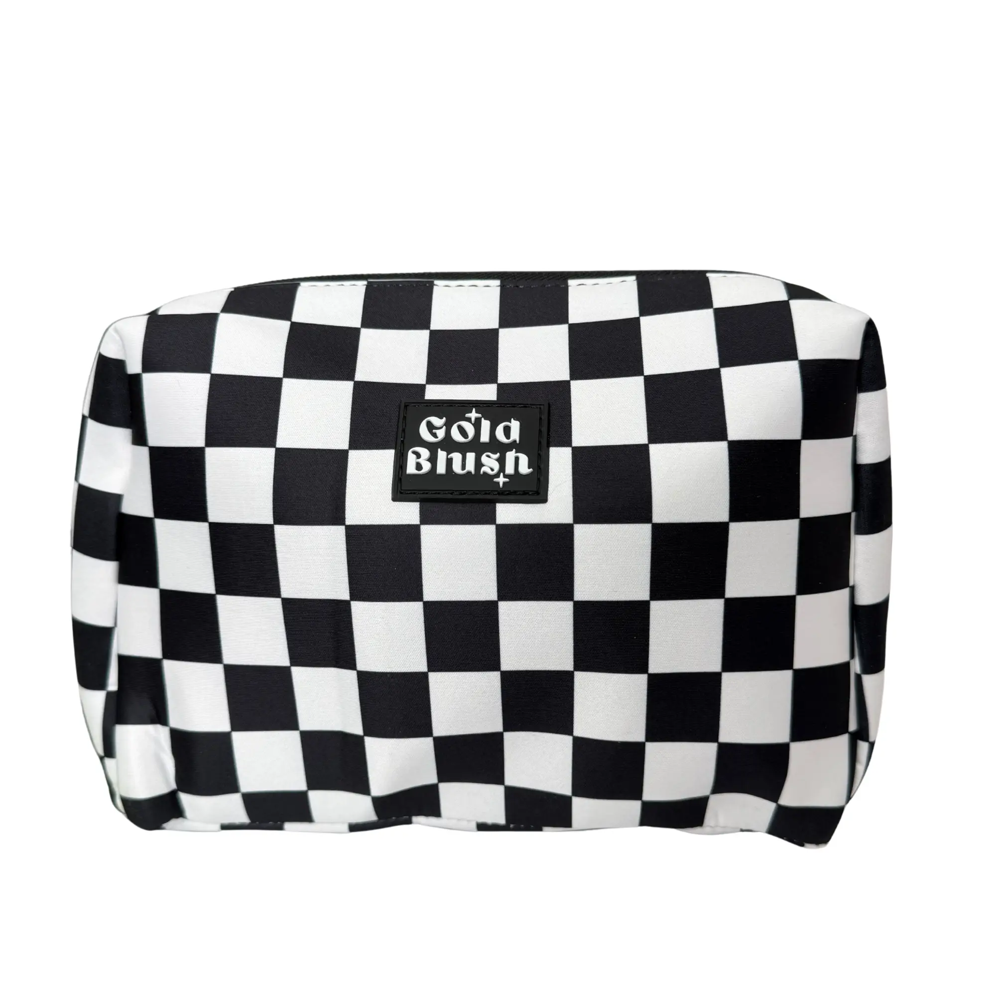 Gold Blush Neoprene Cosmetic Bag – Everyday Travel Makeup Pouch Zipper