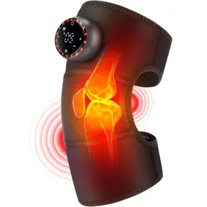 Cordless Heated Knee Massager with Vibration 5 Heating Levels 5 Massage Modes 3 in 1 Heated Knee Pad for Knee Shoulder Elbow Support Portable Cordless Design