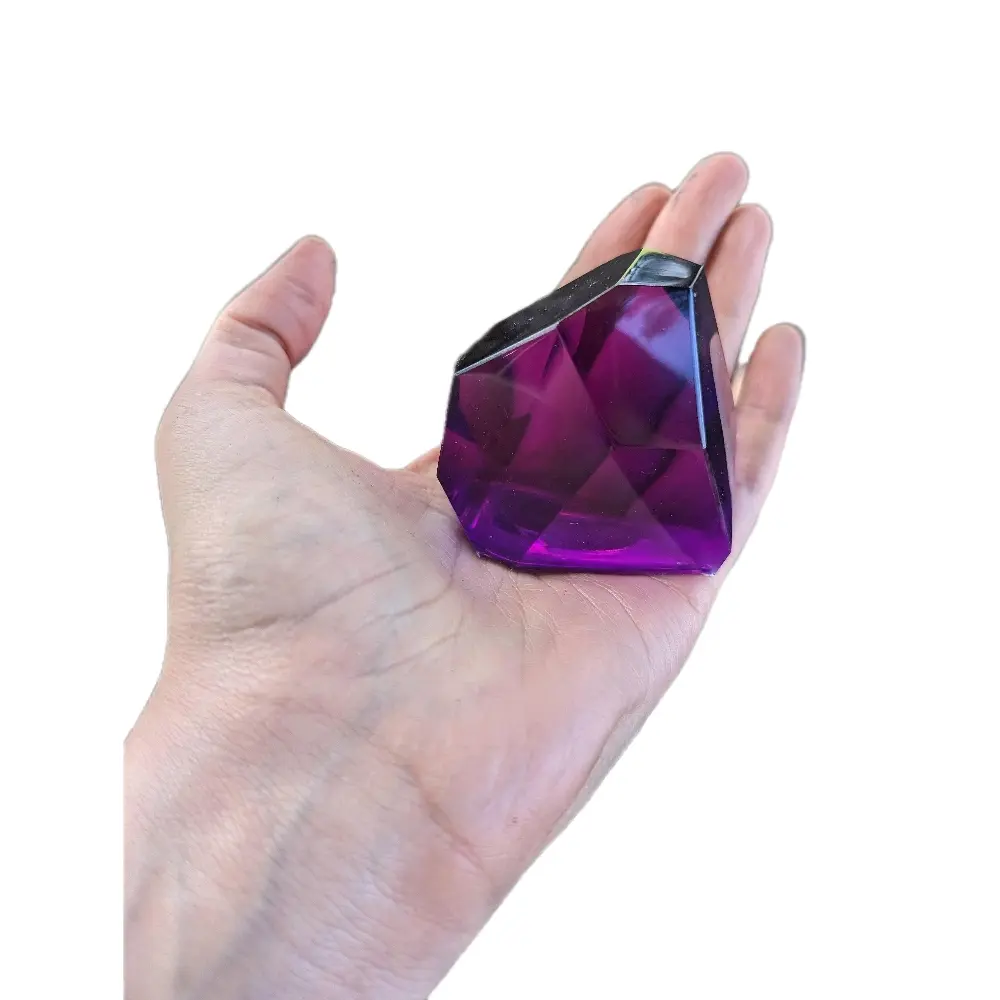 Mini Purple Paperweight / Purple Crystal Paperweight / Crystal Shaped Paperweight / Gemstone Paperweight Resin Gem TTRPG Game Master Gift