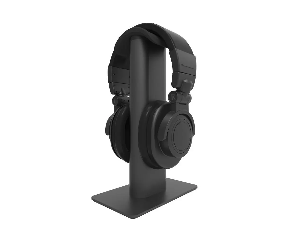 Kanto H2 Premium Universal Headphones Stand with Curved Silicone Padding, Black