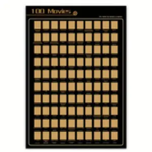 100 Movies Scratch Off Poster, Top Films Of All Time Bucket List Wall Art, Modern Art Design, Wall Decor for Home Living Room Bedroom, Christmas Gift for Movie Lovers, Ornaments