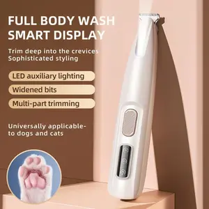 Multifunctional Pet Hair Clippers , 2025 New Pet Paw Trimmer Waterproof Rechargeable Pet Shaver with LED Light, cat and dog face, ear, eye, foot hair