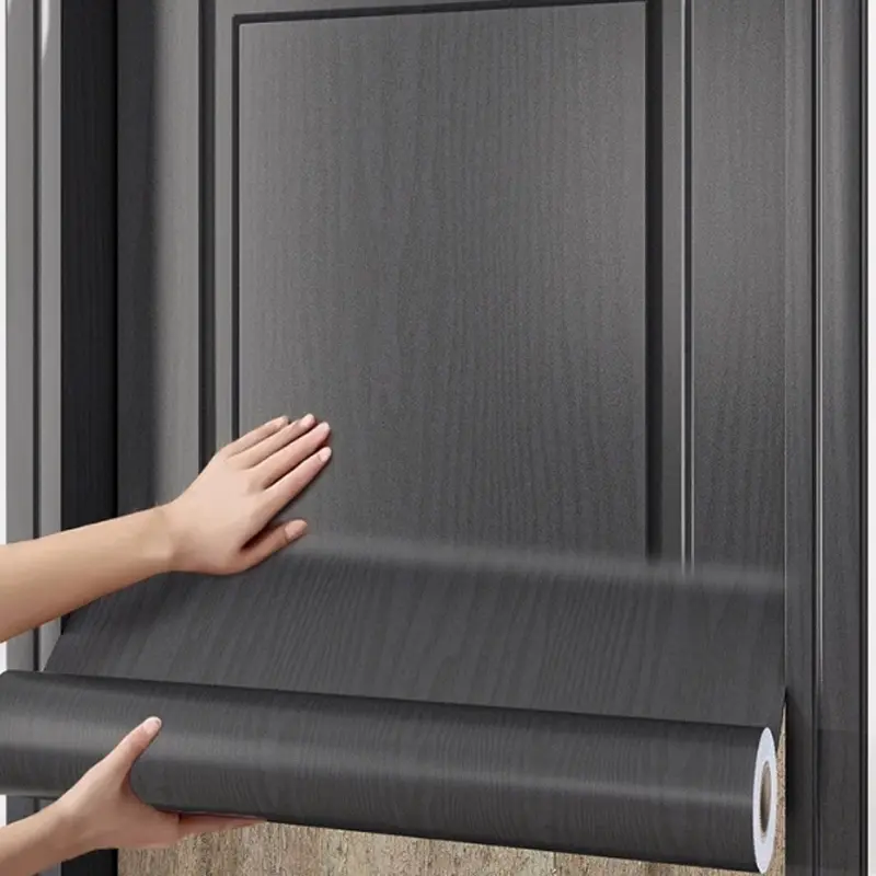 Unique Wood Grain Self Adhesive PVC Wallpaper Roll, Moisture Proof Contact Paper Kitchen Wallpaper Peel and Stick for Kitchen Bathroom Desk Cabinets Closets, Easily Removable, Moisture Resistant, Waterproof Wallpaper