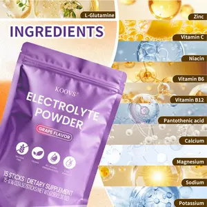 Nature's Gate Grape Flavored Electrolyte Powder Sugar-Free Electrolyte Powder | Dietary Supplement for Hydration Support