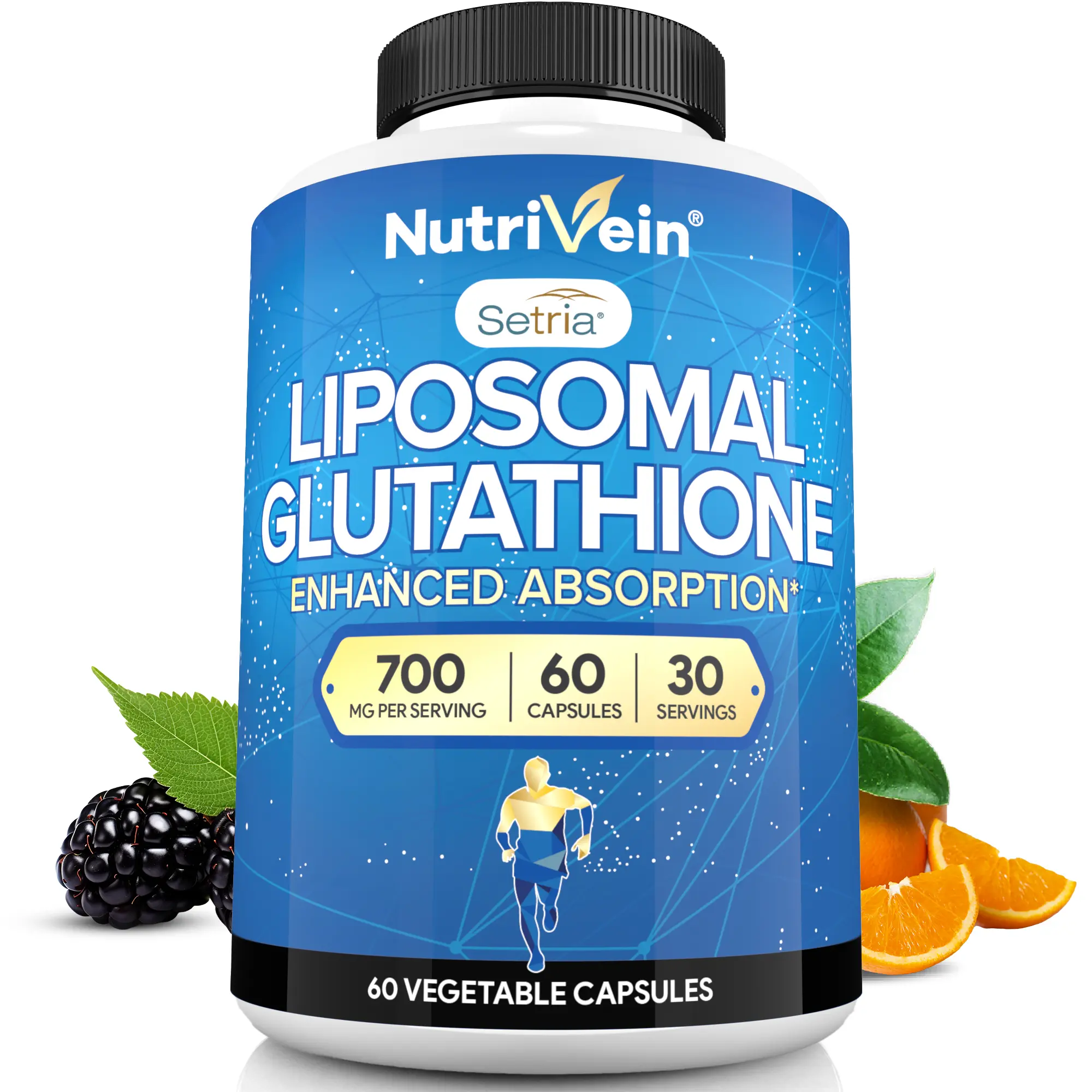 liposomal glutathione study Nutrivein Liposomal Glutathione Setria 60 Capsules 700mg Supplements -  Master Antioxidant for Optimal Cell Protection, Liver Cleanse And Brain