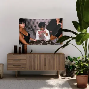 Playboi Hiphop 3x5 FT Music Carti Rap Album Horizontal Board Poster Tapestries Decor Room Wall Landscapetapestry gifts for boyfriendwall decor flags
