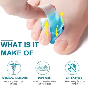 Silicone Gel Bunion Corrector & Toe Separator - 1-Pair Orthotic Pain Relief for Bunions and Toes