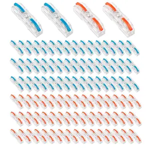 50PCS 1 to 1 Inline Lever Nut Wire Connectors, Durable Reliable Connectors, Electrical Wire Terminals for Any Circuit Inline Splices 28-12 AWG