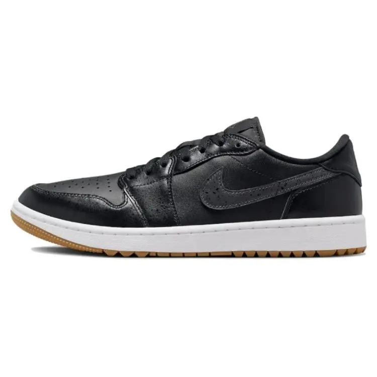 Men's Jordan 1 Retro Low Top Golf Shoes - Male Lace-Up Casual Trainers, Style DD9315-005, Black Gum Colorway, US 10 EUR 44
