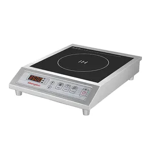3500W 190V~275V Induction Cooktop Commercial Grade Burner 18 Hours Timer 16 Level Temp&Power Ctrl Non-circulating Heating at Low Power Hot Plate Countertop Burners For Cooking Professional Heater Electric Stove Hob Cooker Restaurants Kitchen Abangdun