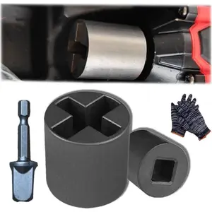 Heavy-Duty 1/2 Inch Drive Socket Adapter Torx Bit Socket for Scissor Jack Universal RV Maintenance Tool Rust-Resistant Power Drill Adapter with Quick-Release