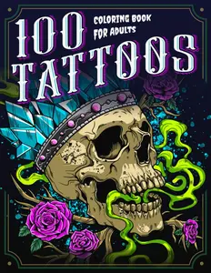 100 tattoos coloring book for adults
