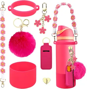 Compatible for  Accessories Bundle:  Boot for 24oz & 32oz Bottles, Charms, Handle, Strap, Rubber Bottoms, and Decorative Add-ons for Your Compatible for  Water Bottle, Hot