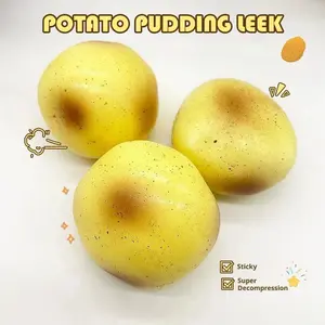 Potato Pudding Squishy Stress Ball Realistic Slow-Rise Fidget Toy Soft Stretchy Squeeze Toy for Anxiety Relief/ADHD/Kids/Adults moon Jujutsu Kaisen Action Figures Mini Set