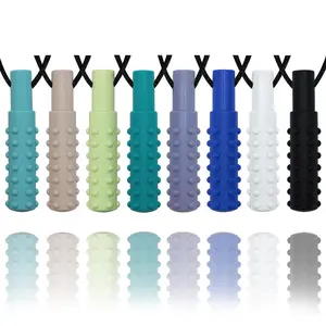 FN42 Sensory Chew Necklaces for Boys Girls and Adults, 8 Pack Chew Necklace for Autism, ADHD, SPD, Biting, Silicone Chew Necklace for Adults Reduce Chewing Anxiety Fidget