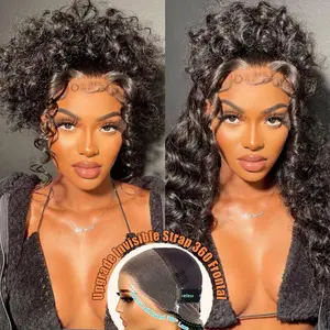 [22" Deals(20" Same Price)] Ashimary Water Wave Invisi-Strap Snug Fit 360 Skin Lace Frontal Human Hair Wig Bleached Knots With Drawstring