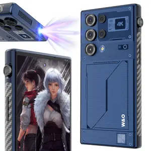 W&O Smartphone, 6.79" 5G Outdoor Projector Phone, 8GB+256GB/1TB Expand, Android 14 Unlocked Mobile Phones, 12000mAh Battery/OTG/GPS