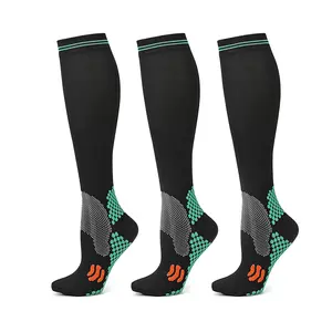 Compression Socks for Men & Women 3 Pairs 20-30 mmHg Knee High Unisex Medical Travel Running Athletic Support