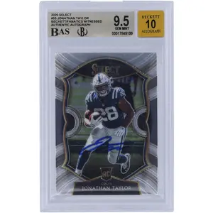 Jonathan Taylor Indianapolis Colts Autographed 2020 Panini Select #53 Beckett Fanatics Witnessed Authenticated 9.5/10 Rookie Card - Fanatics Authentic Certified