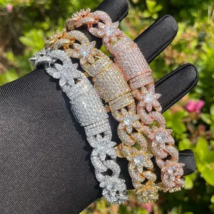 18K Gold Vacuum Plated Copper with 5A+ Sri Lanka Zircon  Flowers Bohemia Necklace Miami Italy Mexico & Micro Inspired for Women & Men Luxury Jewelry,Daily Wear,Casual Fashion,Gift Idea,,Classic,Hip Hop,Simple,Sporty Style