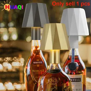 Modern Simple Diamond Bottle Lamp, Adjustable 3 Light Colors, Touch Control RGB LED Night Light for Bedroom Bedside Table, LED Mood Light, Ambient Decoration Lamp