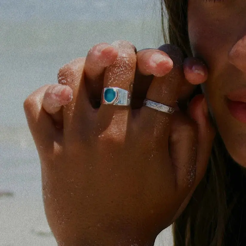 The Salty Gem Handmade Bold Sea Glass Band