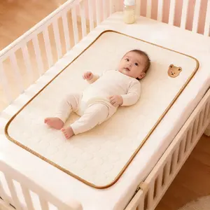 Baby Waterproof Urine Pad, Breathable Soft Fabric, Large Size, Multi-Scene Use, Crib, Essential Baby Care Item for Moms
