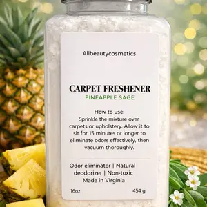 AlibeautyCosmetics Carpet Freshener Pineapple Sage 16oz Odor Eliminator Natural Deodorizer Non Toxic Made in Virginia