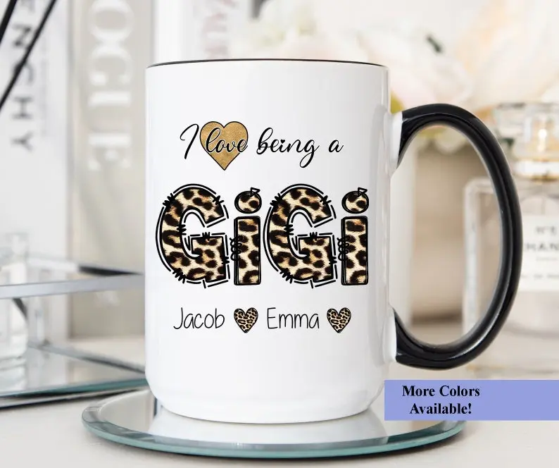 I Love Being A Gigi Mug, Gigi Mug Personalized, Gigi Gift From Grandkids, Gigi Coffee Cup, Gift For Gigi From Grandkids, Gigi Cup