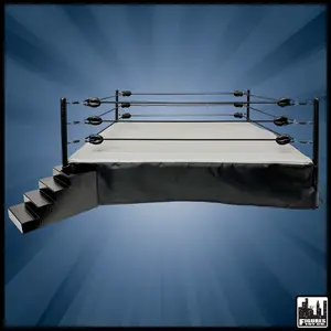 Premium Metal Real Scale Wrestling Ring for WWE & AEW Wrestling Action Figures