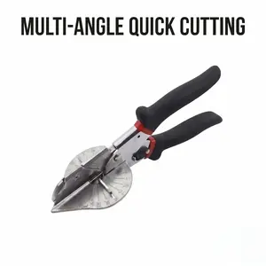 Multi-Angle Mitre Cutting Scissors, 45-135 Degree Adjustable Edge Cutter Tool for PVC Plastic, Soft Wood, Hand Tools for Home DIY Projects