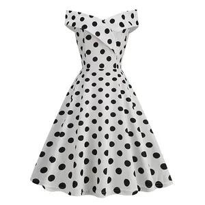 Elegant White Polka Dot