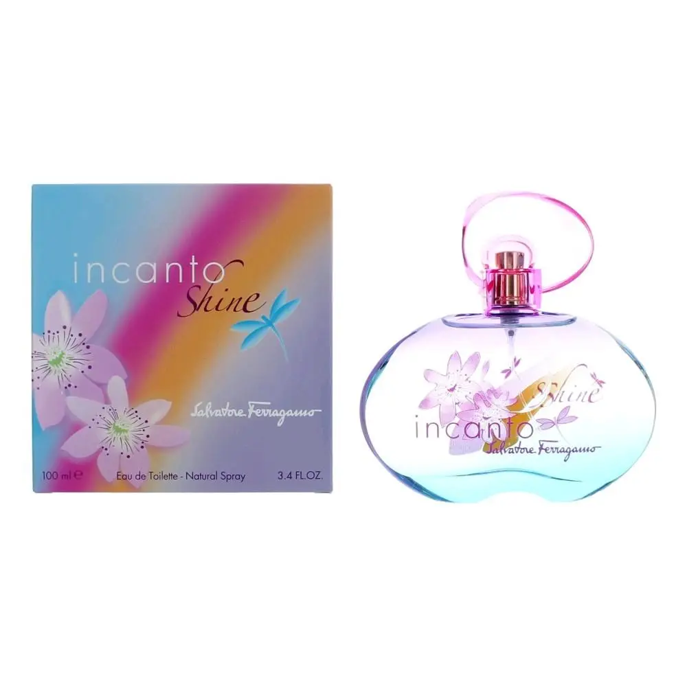 Salvatore Ferragamo Incanto Shine Floral Eau De Toilette Spray for Women, 3.4 fl oz (3 to 3.9 fl oz range)